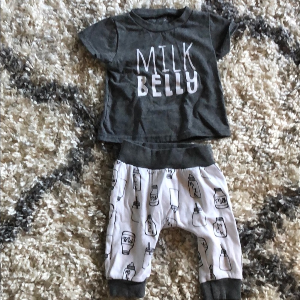 Milk Belly shirt and pants